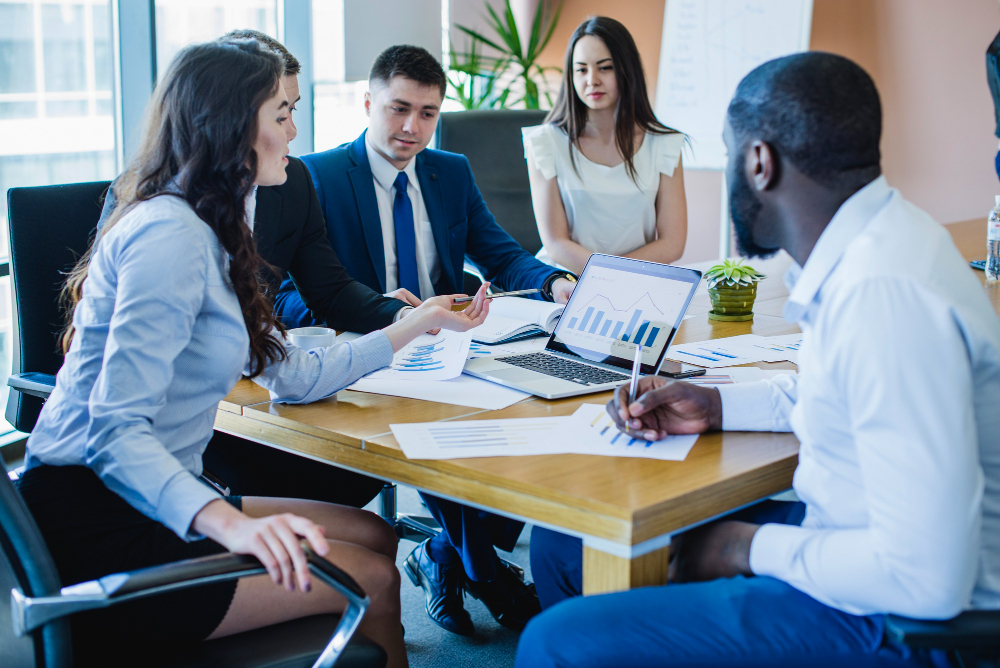 Businesspersons in a meeting 