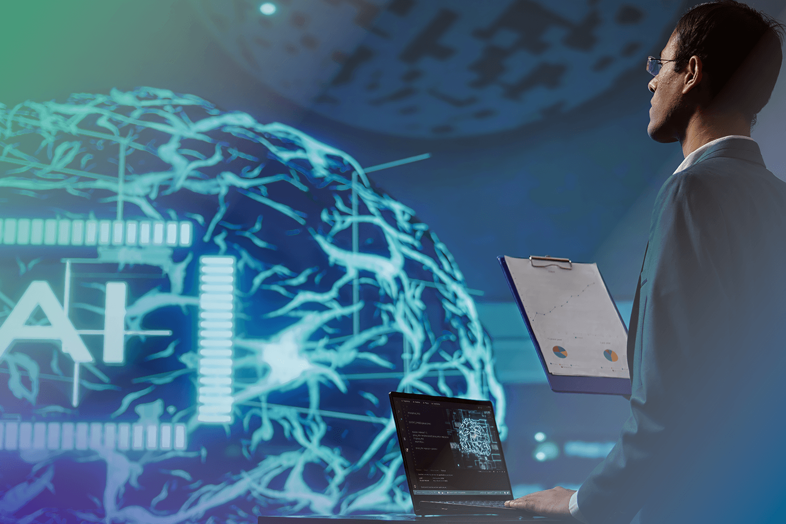 Professional using AI tools for business problem solving and executive communication in 2026